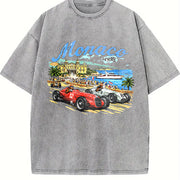 Monaco 1938 Racing Vintage Washed T-Shirt in Gray