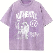 Sleeveless Vest Made Of Vintage Washed T-Shirt in Purple