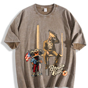 Benito Bowl Halftime Vintage Washed T-Shirt in Brown