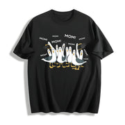 Mom Mom Mom Cotton T-Shirt in Black