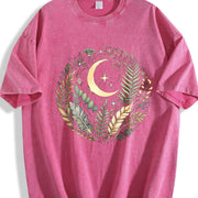 Short-sleeve Stretch Vintage Washed T-Shirt in Red