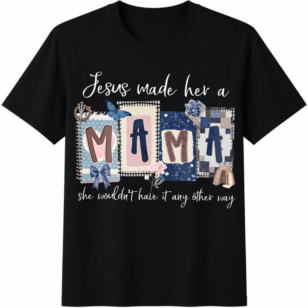 Christian Mom Religious Mom Cotton T-Shirt in Black