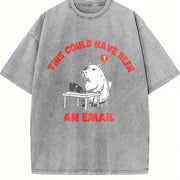 This Could Have Been an Email Cat Vintage Washed T-Shirt in Gray