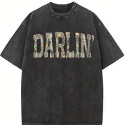 Retro Camo Western Camouflage Western Concert vintage washed oversized T-shirt in Black