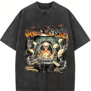 Hot Wheels Skull Engine Vintage Washed T-Shirt in Black