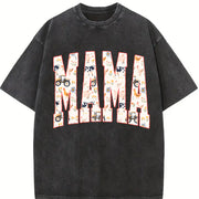 Farm Mama Country Mom Vintage Washed T-Shirt in Black