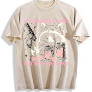 Designs Golf Made from Snowflake Vintage Washed T-Shirt in Beige