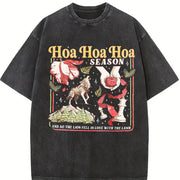 Twilight Inspired Hoa Season Vampires City of Forks Vintage Washed T-Shirt in Black
