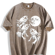 Axolotl Moon Pepper Vintage Washed T-Shirt in Brown