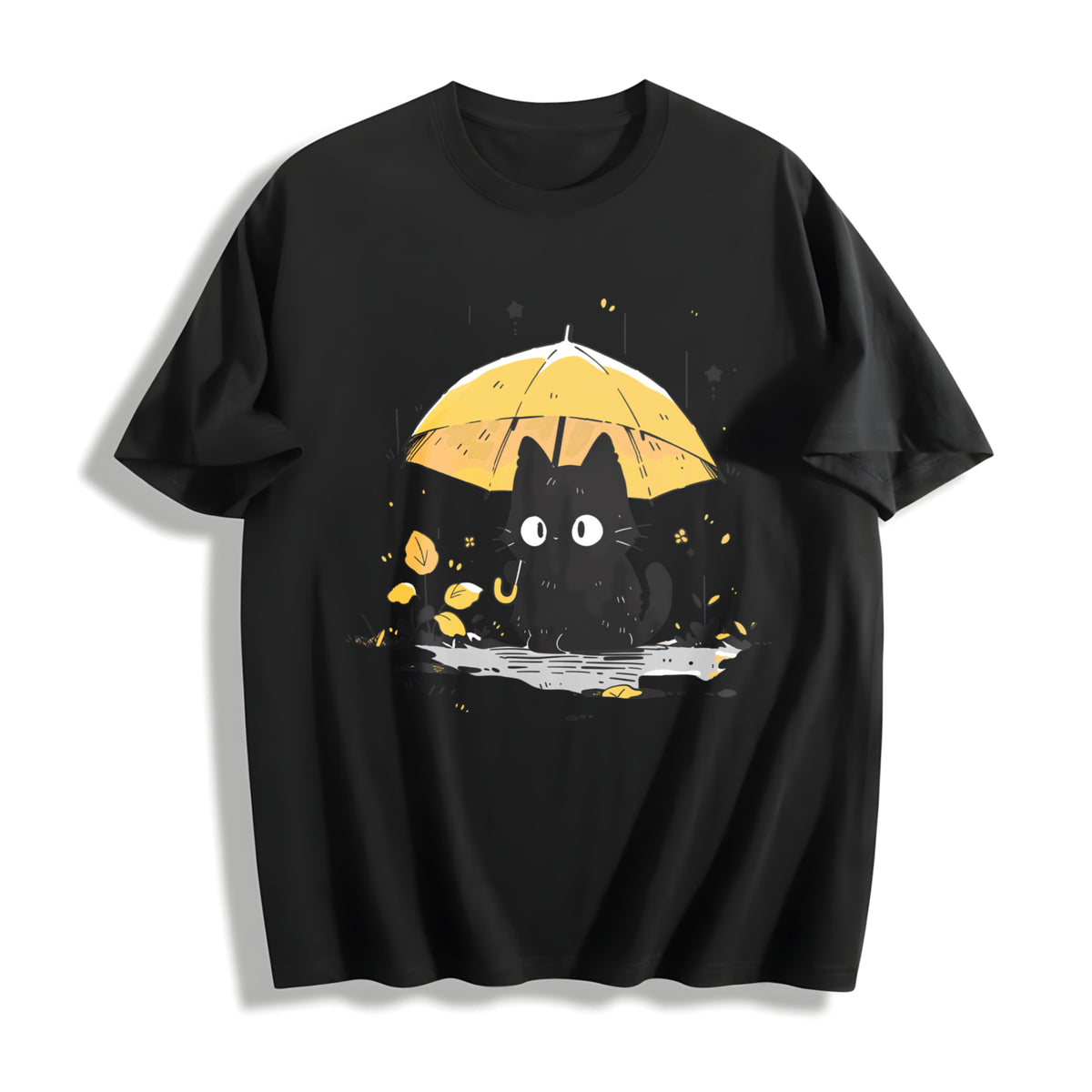 Autumn a Art This Round-neck Short-sleeve Is Cotton T-Shirt in Black