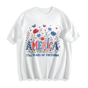 America 250 Years PNG Cotton T-Shirt in White