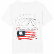1776 Land of the Free Cotton T-Shirt in White