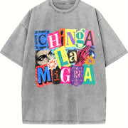 ICE OUT Anti ICE Magazine Letters! Vintage Washed T-Shirt in Gray