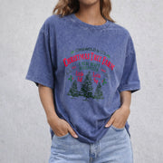 Griswold Christmas vintage washed oversized T-shirt in Blue