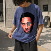 Kobe Bryant Portrait Vintage Washed T-Shirt in Blue