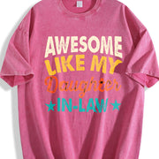 Awesome Like My Daughter in Law Vintage Washed T-Shirt in Red