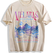 Velaris City Of Starlight Acotar The Night Court vintage washed oversized T-shirt in Beige