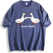 Goose Bumps vintage washed oversized T-shirt in Blue
