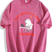 This Could Have Been an Email Cat Vintage Washed T-Shirt in Red