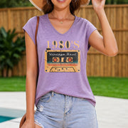 Versatile Tank 1980's Cassette Women's Color Cotton Tank Top in Purple