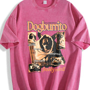 Dog Meme 90s Wrapped Pup Vintage Washed T-Shirt in Red