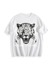 Retro Def Tired Coffee Cotton T-Shirt in White