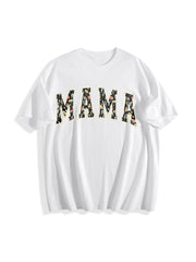 Floral Mama Strong Woman Cotton T-Shirt in White