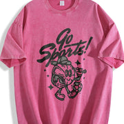 Retro Go Sports 90s Vintage Washed T-Shirt in Red