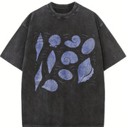 Shells ® Ocean 90s Vintage Washed T-Shirt in Black