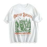 Out of Breath Hiking Society Cotton T-Shirt in White
