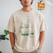 Get in Scavenger Thrifting Vintage Washed T-Shirt in Beige