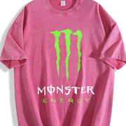 ZestLoop Monster Logo Vintage Washed T-Shirt in Red