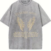 Faith Over Fear Tank Vintage Washed T-Shirt in Gray