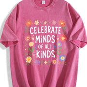 Celebrate Minds of for All Kinds Vintage Washed T-Shirt in Red