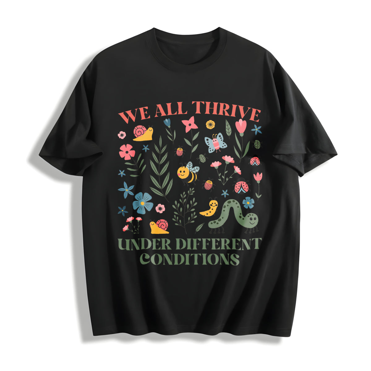 Neurodiversity for BCBA Cotton T-Shirt in Black
