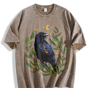 Winter a Crow Phase Vintage Washed T-Shirt in Brown