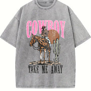 Country Music 90S Country Vintage Washed T-Shirt in Gray
