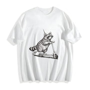 Off to Cause a Kerfuffle Cotton T-Shirt in White