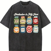 Inclusion Neurodiversity Vintage Washed T-Shirt in Black