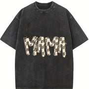 Boy Mama Mothers Day for Mom Vintage Washed T-Shirt in Black