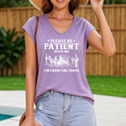 Please BE Patient WITH ME Women's Color Cotton Tank Top in Purple