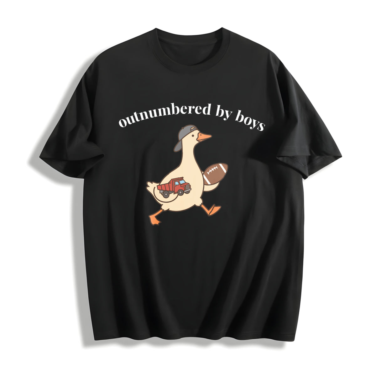 Outnumbered by Boys Cotton T-Shirt in Black