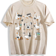 Silly Goose Photographer Vintage Washed T-Shirt in Beige