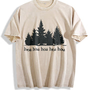 Hoa Twilight Inspired Vintage Washed T-Shirt in Beige