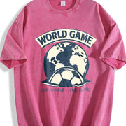 World Game One World One Game Vintage Washed T-Shirt in Red