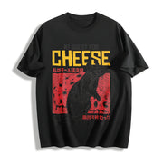 My Quest for Cheese Cotton T-Shirt in Black