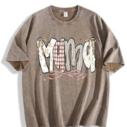 Mama Duck Mom Vintage Washed T-Shirt in Brown