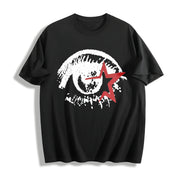 Big Eye Gothic Grunge Y2k Emo Scene Amity Affliction Cotton T-Shirt in Black