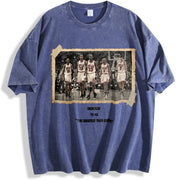 1996 Chicago Squad Photo The Greatest Team Ever 72-10 vintage washed oversized T-shirt in Blue