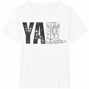 Y’all Retro Country Cotton T-Shirt in White